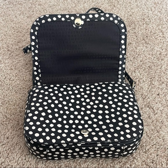Kate Spade crossbody (large)- black with white polka dots - Picture 7 of 7